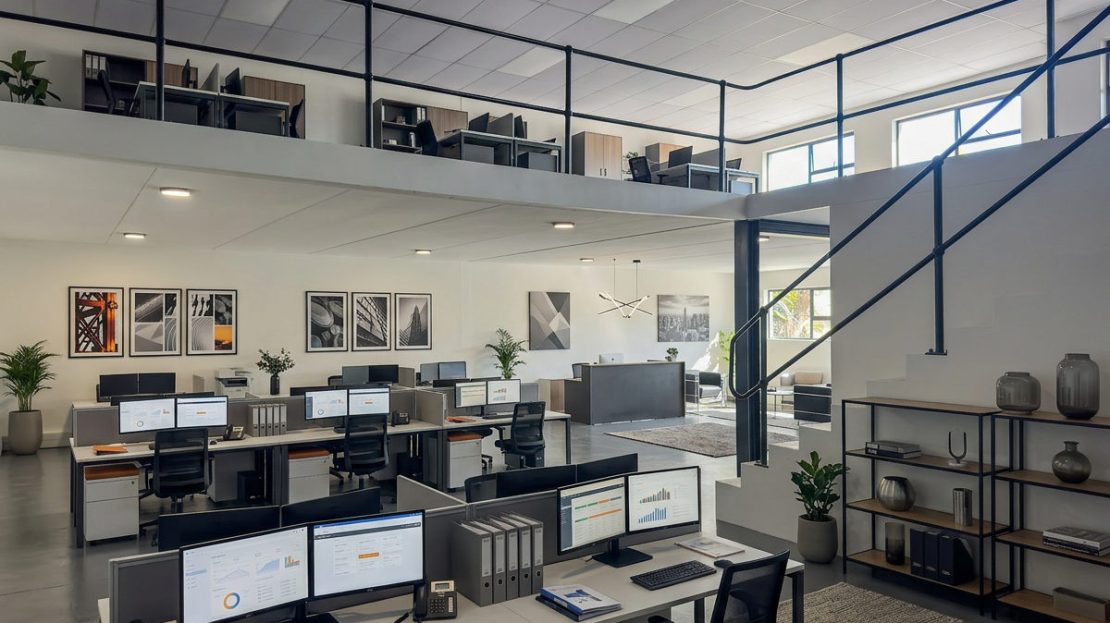 Interior downstairs view of warehouse unit IWCP 16 at Innovation Worx -Commercial Park in Midrand