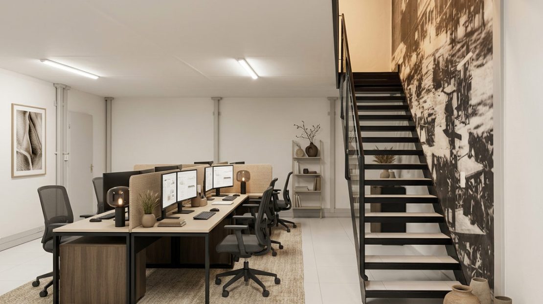 Interior side stairs view of warehouse unit IWCP 3 at Innovation Worx -Commercial Park in Midrand