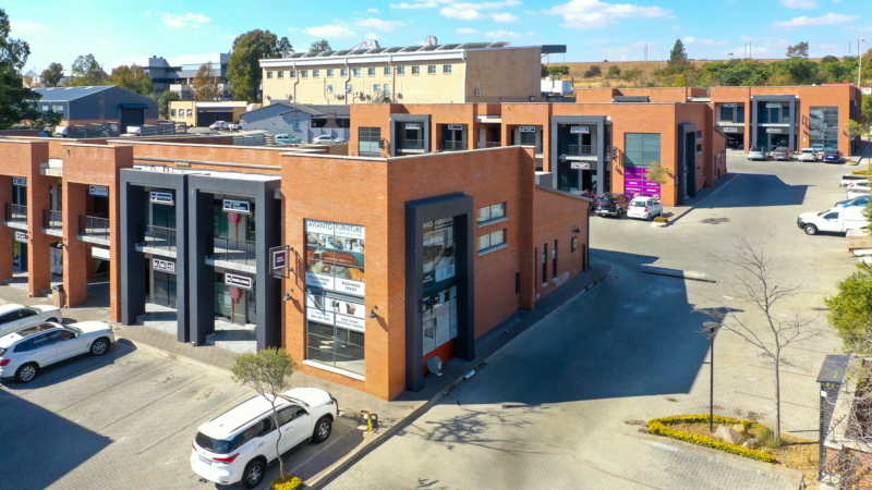 aerial view of innovation worx - 16th road commercial park in midrand
