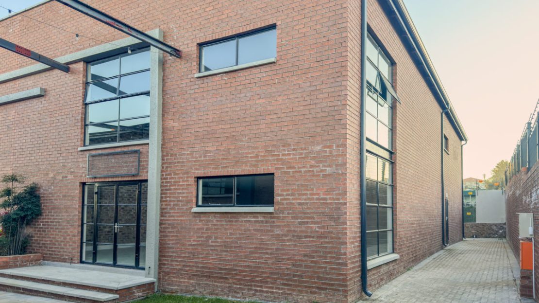 Exterior corner view of office Warehouse unit IWMJ 19 at Innovation Worx - Midrand Junction in Midrand