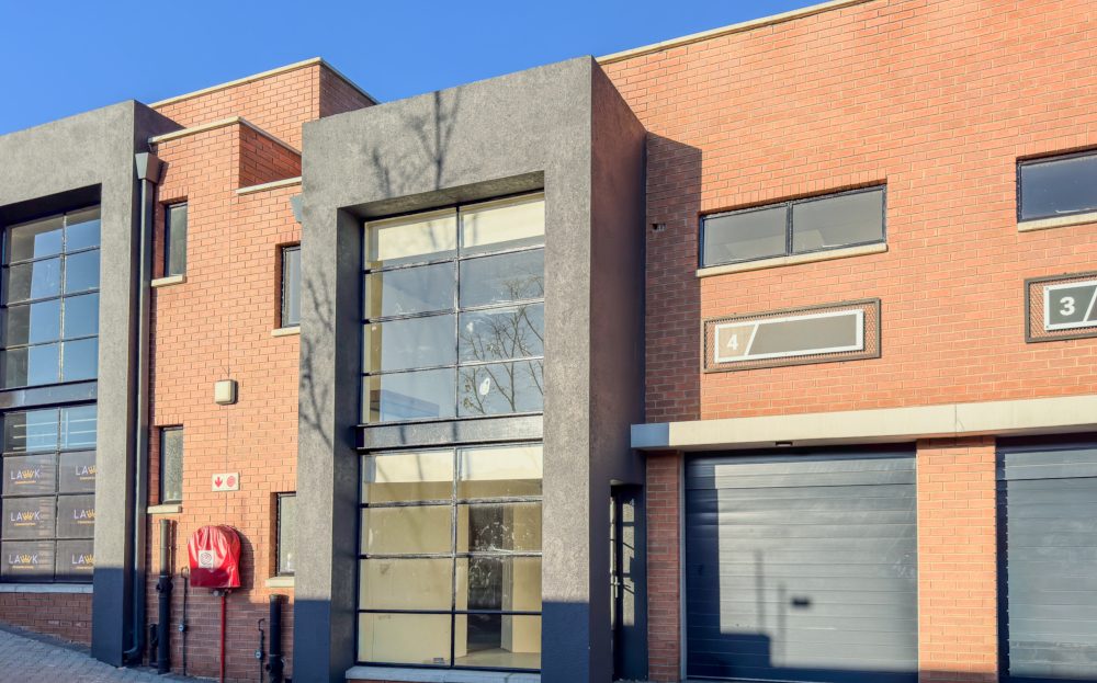 exterior front view of Unit IWRD 04 at Innovation Worx - Richards Drive in Midrand
