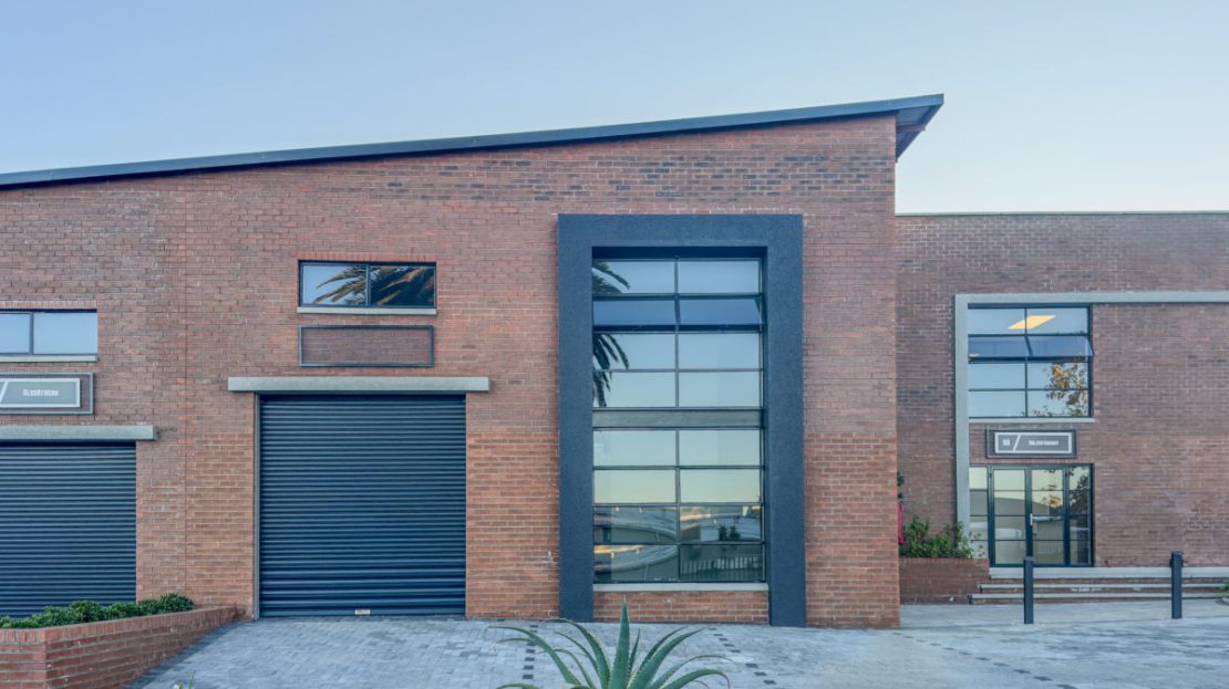Exterior entrance view of office warehouse unit IWMJ 7 at Innovation Worx - Midrand Junction in Midrand