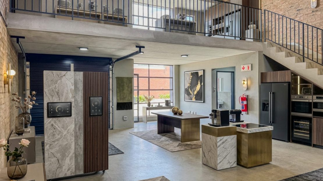 interior downstairs corner view of Unit IWRD 15 at Innovation Worx - Richards Drive in Midrand