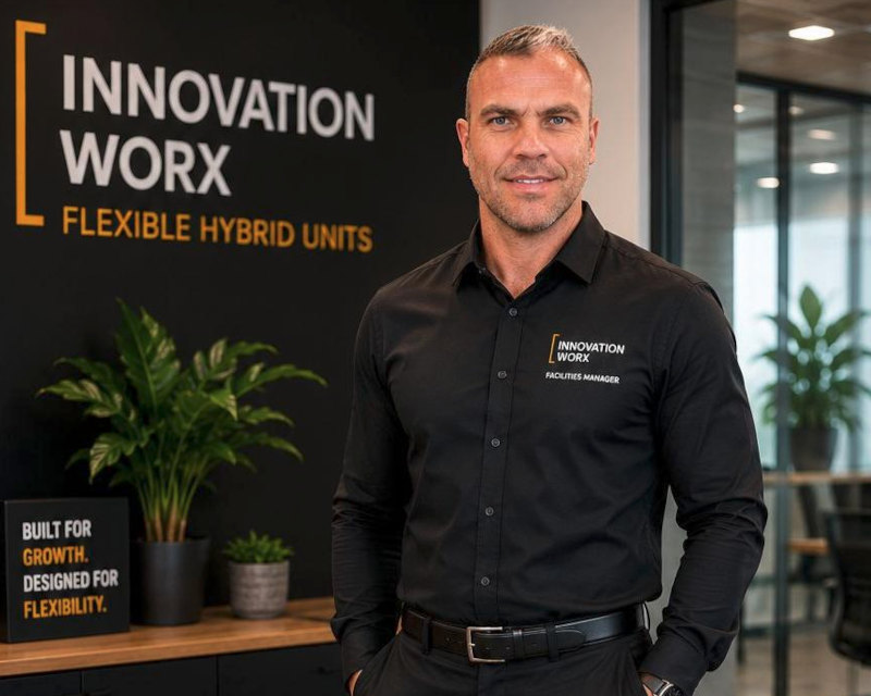 dawid labuschagnen, facilities manager at innovation worx